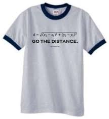 Go The Distance The Distance Formula From The Pythagorean Theorem Math Shirts Funny Science Shirts Science Shirts