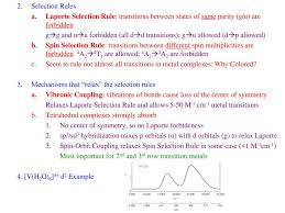 It states that electronic transitions that conserve parity. Electronic Spectra Of Coordination Compounds Ppt Download