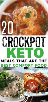 Slow cooker soups are great recipes for beginners! 20 Keto Crockpot Recipes Keto Crockpot Recipes Crockpot Recipes Healthy One Pot Meals