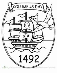 Columbus Day Coloring Page Columbus Day Christopher Columbus Homeschool Holidays