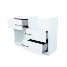 Vous recherchez une esthétique design pour une utilité conséquente ? Nouvomeuble Meuble D Entree Blanc Laque Design Matera 6 Commode Rue Du Commerce