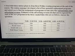 The advertisement is for displaying in a specific locality or route only. Solved Question 6 1 Points Save Ans A Local Television St Chegg Com