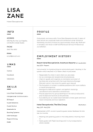 Cv template for hotel receptionist (text only). Hotel Receptionist Resume Writing Guide 12 Templates 2020