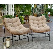 Papasan Scoop Outdoor Patio Chair Set Of 2 Natural Saracina Home Outdoor Patio Chairs Patio Papasan Chair Lounge Chair Outdoor