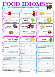 Food Idioms Idioms English Idioms Idiomatic Expressions