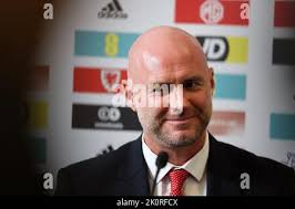 Rob Page, the manager/head coach of Wales football team. Wales v Czech  Republic, international football friendly match for the DEC Ukraine  Humanitaria Stock Photo