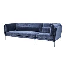 Royales 4 Sitzer Samt Sofa Rox Von Bloomingville In Dunkelblau Sofas Mobel Flamingo Royale Sofa Velour Sofa Furniture