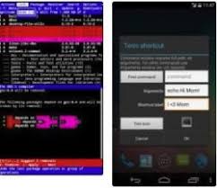 Place your terminal directory to android using: How To Use Terminal Emulator For Android Terminal Emulator For Android