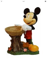 Disney S Mickey Mouse Birdbath Outdoor Garden Statue Woo 4081 Woodsinternational Disney Outdoor Decor Mickey Mouse Bird Bath