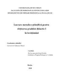 Va prezentam metodologia completa pentru sustinerea gradului didactic i. Doc Lucrare Metodico StiinÅ£ificÄ Pentru ObÅ£inerea Gradului Didactic I In InvÄÅ£Ämant Coodonator StiinÅ£ific Nicole Nicoleta Academia Edu