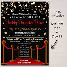 Daddy Daughter Dance Set School Dance Flyer Invitation Hollywood Red Carpet Event Church Community Event In 2020 Daddy Daughter Dance Daddy Daughter Event Invitation