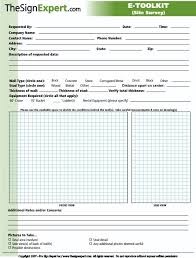 Free Sign Shop Forms The Sign Expert Com