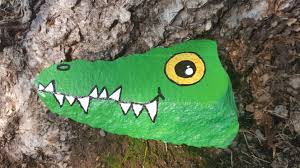 Alligator Painted Rock Crocodile Painted Rock You Decide Painted Rock Animals Crocodile Rock Painted Rocks