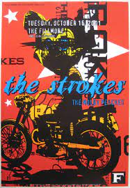 The Strokes Poster W The Moldy Peaches 2001 Concert The Strokes Vintage Concert Posters Vintage Music Posters