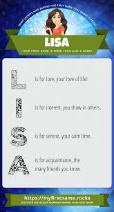 Why The Name Lisa Rocks Lisa Name Nature Inspired Names Names