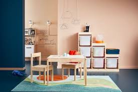 Latt Children S Table And 2 Chairs White Pine Ikea Ikea Kids Room Childrens Table Homeschool Room Decor