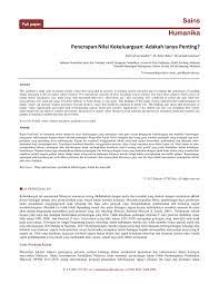 Berbagai cara dilakukan pemerintah untuk menggenjot daya beli masyarakat. Pdf Penerapan Nilai Kekeluargaan Adakah Ianya Penting
