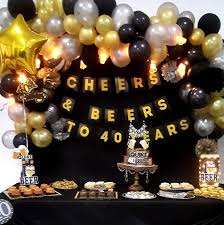 Cheers And Beers To 40 Years Beer Birthday Party Decorations Beer Birthday Party 40th Birthday Party Decorations