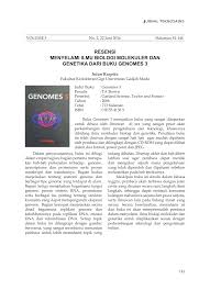Video instructions and help with filling out and completing online jurnal biologi sel tumbuhan pdf. Pdf Menyelami Ilmu Biologi Molekuler Dan Genetika Dari Buku Genomes 3
