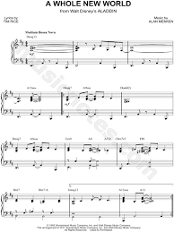 Download alan menken a whole new world (from aladdin) sheet music notes and printable pdf score arranged for easy piano. Alan Menken A Whole New World Sheet Music Piano Solo In D Major Download Print Sku Mn0098925