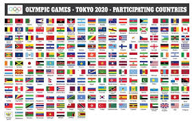 Are the 2020 olympics going ahead in 2021? Olympic Games Tokyo 2020 Participating Countries Flags Stock Vector Illustration Of Brochure Contest 171099017