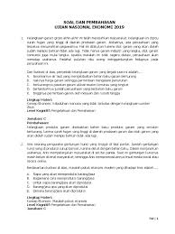 Terutama bagi guru pengajar dan murid khusunya. Soal Dan Pembahasan Un Ekonomi 2019 Pdf