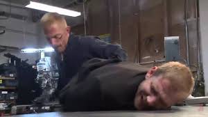 Alex Adams Adam Herst Cocky Businessman Bound And Fucked In The Metal Shop