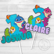 2nd Birthday Baby Shark Cake Topper Girl Pink Baby Shark Baby Shark Cake Topper Baby Shark Party Decor Baby Shark Doodoodood Shark Themed Birthday Party Shark Theme Birthday Baby Shark Doo Doo