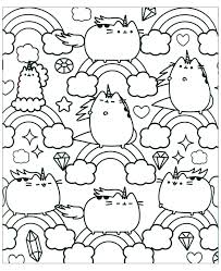 You might also be interested in coloring pages from cats category and kawaii tag. Get This Kawaii Coloring Pages Cute Pusheen Cat And Rainbow Coloring Home