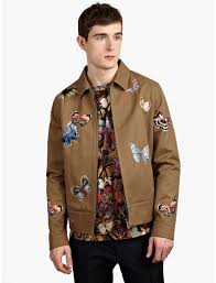 Valentino Men S Camubutterfly Embroidered Blouson Jacket Jackets Valentino Men Embroidered Jacket