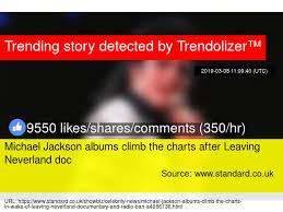 michael jackson albums climb the charts after leaving