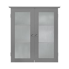 Bevelled stained glass, custom made for your window or as insert into cabinet doors. Elegant Home Fashions Bathroom Connor Wall Cabinet With 2 Glass Doors Grey Ehf 581g Teamson Home Ireland