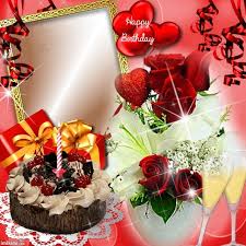 Birthday Cake With Photo Frame For Men 1fa6x 6ps 1 Birthday Photo Frame Happy Anniversary Photos Happy Birthday Flower