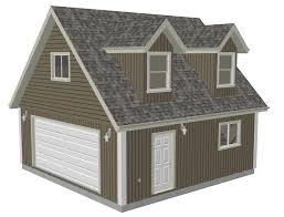 Cabin plans with loft and garage. Garage Plans Loft Dormer Render House Plans 57858