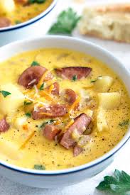 Crock pot potato soup recipe. Cheesy Potato Kielbasa Soup The Thirsty Feast