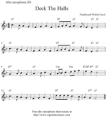 Free Sheet Music Scores Deck The Halls Free Christmas Alto Saxophone Sheet Music Notes Saxophone Sheet Music Trumpet Sheet Music Alto Sax Sheet Music