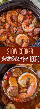 Slow Cooker Jambalaya Recipe Awesome Foods Slow Cooker Jambalaya With Andouille Sausage Slow Cooker Jambalaya Jambalaya Recipe Slow Cooker Jambalaya Recipe