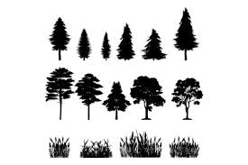 Each svg file includes a version with layers separated by color, and layers assembled and grouped by color, plus png clipart i'm also excited to offer over 275 free svg files, with a new free svg for cricut & silhouette added each week! Tree And Grass Silhouette Collection Graphic By Curutdesign Creative Fabrica