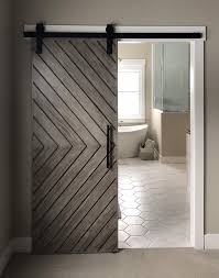 Chevron Farmhouse Sliding Barn Door Contemporary Modern Etsy Barn Door Designs Interior Barn Doors Modern Sliding Doors