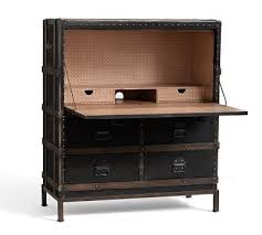 Cool as a titanic relic and priced accordingly. Ludlow Trunk With Stand Secretary Desk Black Pottery Barn