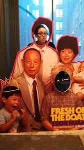 The name of these television show is called fresh off the boat, which is a work of comedy based fiction set between the years of 1995 and 1997 in which the family of a taiwanese family comprised of first, second, and third generation immigrants that move from chinatown in washington, d.c. 4r9cge J9oultm