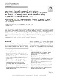 Tahun seperti ini dikenal sebagai tahun penuh kekayaan., yang artinya, jika. Pdf Management Of Sepsis In Neutropenic Cancer Patients 2018 Guidelines From The Infectious Diseases Working Party Agiho And Intensive Care Working Party Ichop Of The German Society Of Hematology And Medical Oncology