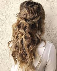Beautiful Half Down Half Up Braided Hairstyle With Curls Long Hair Styles Hair Styles Half Braided Hairstyles