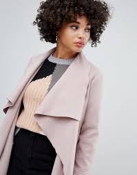 Asos skater coat with funnel neck | asos. Missguided Waterfall Coat In Camel Asos
