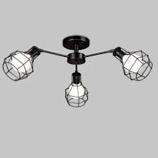 Find lighting that goes above and beyond with modern flush mount lighting. Wire Guard 3 Light Semi Flush Mount Light In Black Finish For Living Room Bedroom Kitchen Beautifulhalo Com