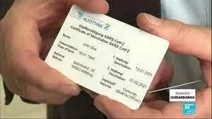 A una persona que posea dicho certificado se le. Union Europea Propone Un Pasaporte De Vacunacion A Viajeros Para Evitar Cuarentenas France 24