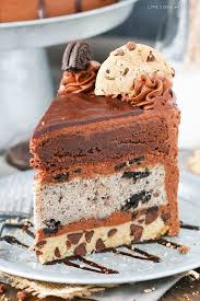 Oreo Brookie Layer Cake Oreo Cake Desserts Chocolate Chip Cookie Cake