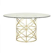 Anderson Dining Table Gold Leaf Glass Dinning Table Dining Table Glass Table