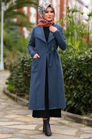 Modaselvim Kap Yandan Baglamali Kap 4024ef311 Indigo Fashion Trench Coat Coat