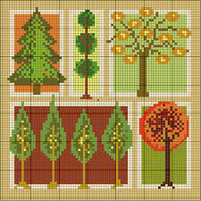 Breezes Through The Treezes Cross Stitch Tree Cross